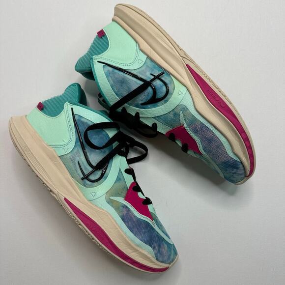 Nike Kyrie 5 Low Community Mens Size 8.5 Blue Basketball Athletic Shoes Sneakers - Picture 4 of 12